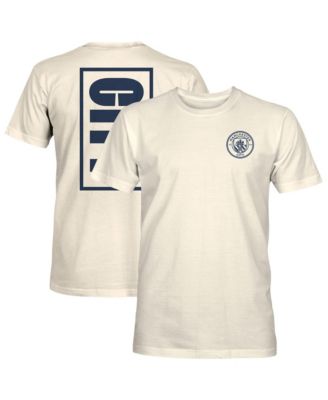 Men's Cream Manchester City Big Logo Heavyweight T-Shirt
