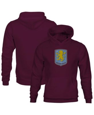 Big Boys' and Girls' Maroon Aston Villa Color Badge Fleece Hoodie