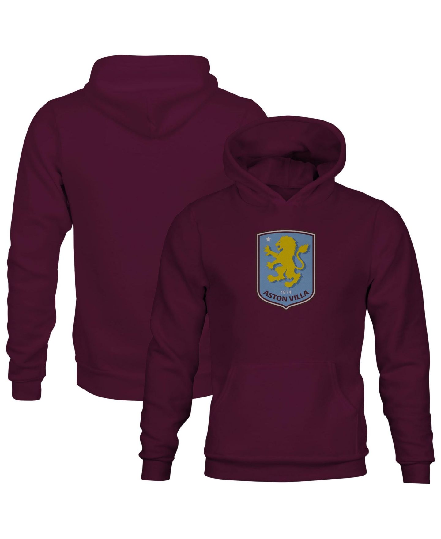Детское худи 1863FC Maroon Aston Villa Color Badge Fleece — фото 1