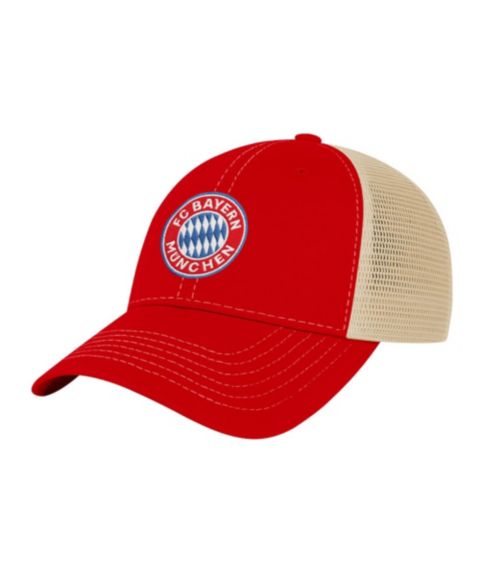 Мужская кепка 1863FC Red Bayern Munich Color Badge Offroad Adjustable Trucker Hat