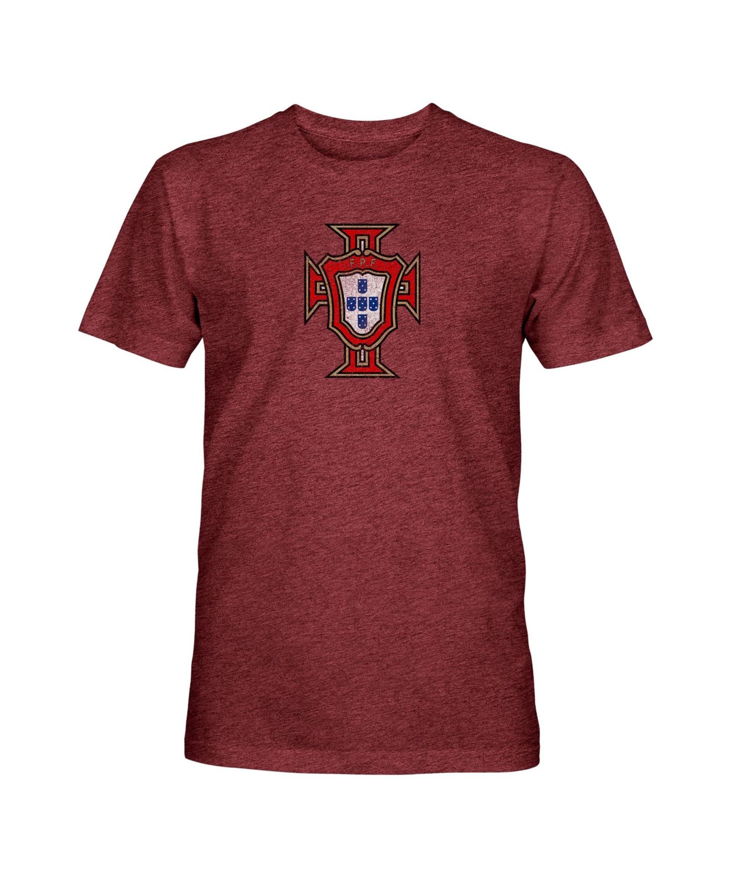 Мужская футболка 1863FC Maroon Portugal National Team Color Badge Vintage Tri-Blend — фото 2