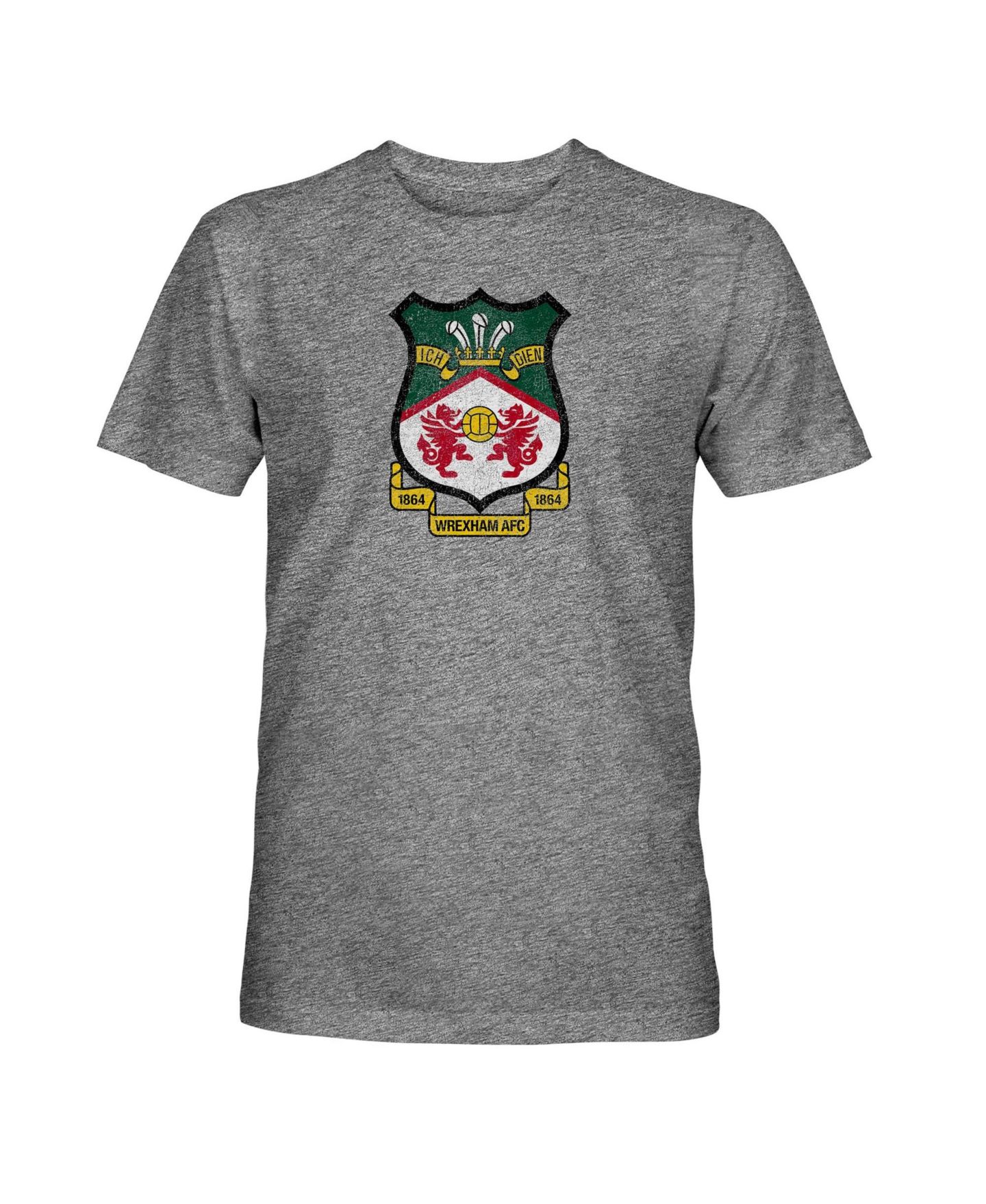 Мужская футболка 1863FC Gray Wrexham Left Chest Badge Vintage Tri-Blend — фото 2