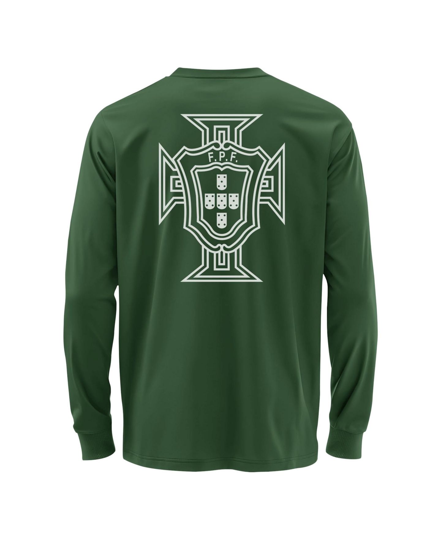 Мужская футболка 1863FC Green Portugal National Team Mono Badge Wordmark Long-Sleeve — фото 3