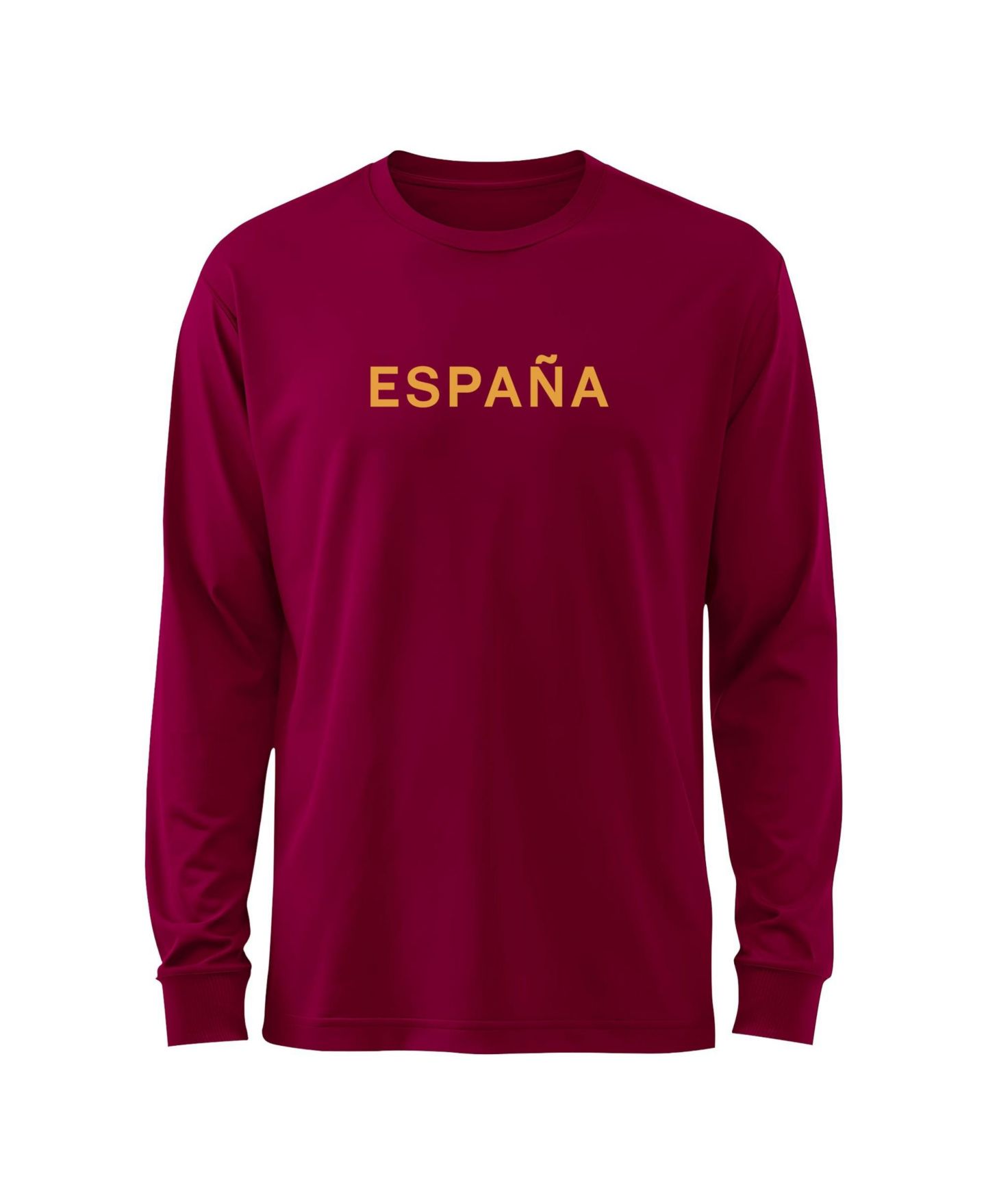 Мужская футболка 1863FC Maroon Spain National Team Mono Badge Wordmark Long-Sleeve — фото 2