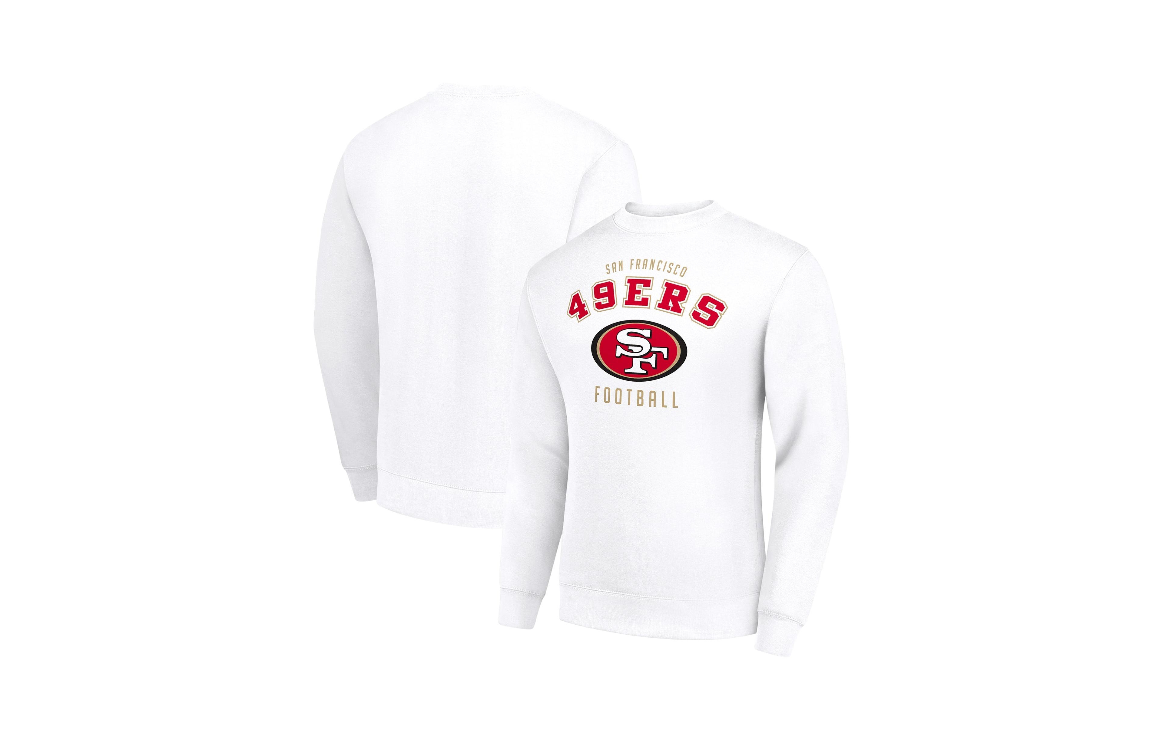Starter Men's White San Francisco 49ers Team Logo Pullover Sweatshirt