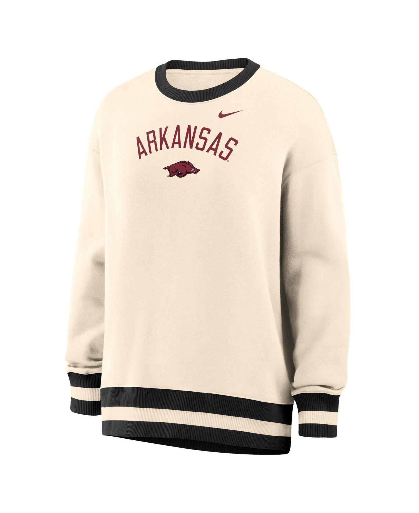 Женская толстовка Nike Natural Arkansas Razorbacks Oversized Phoenix Fleece — фото 1
