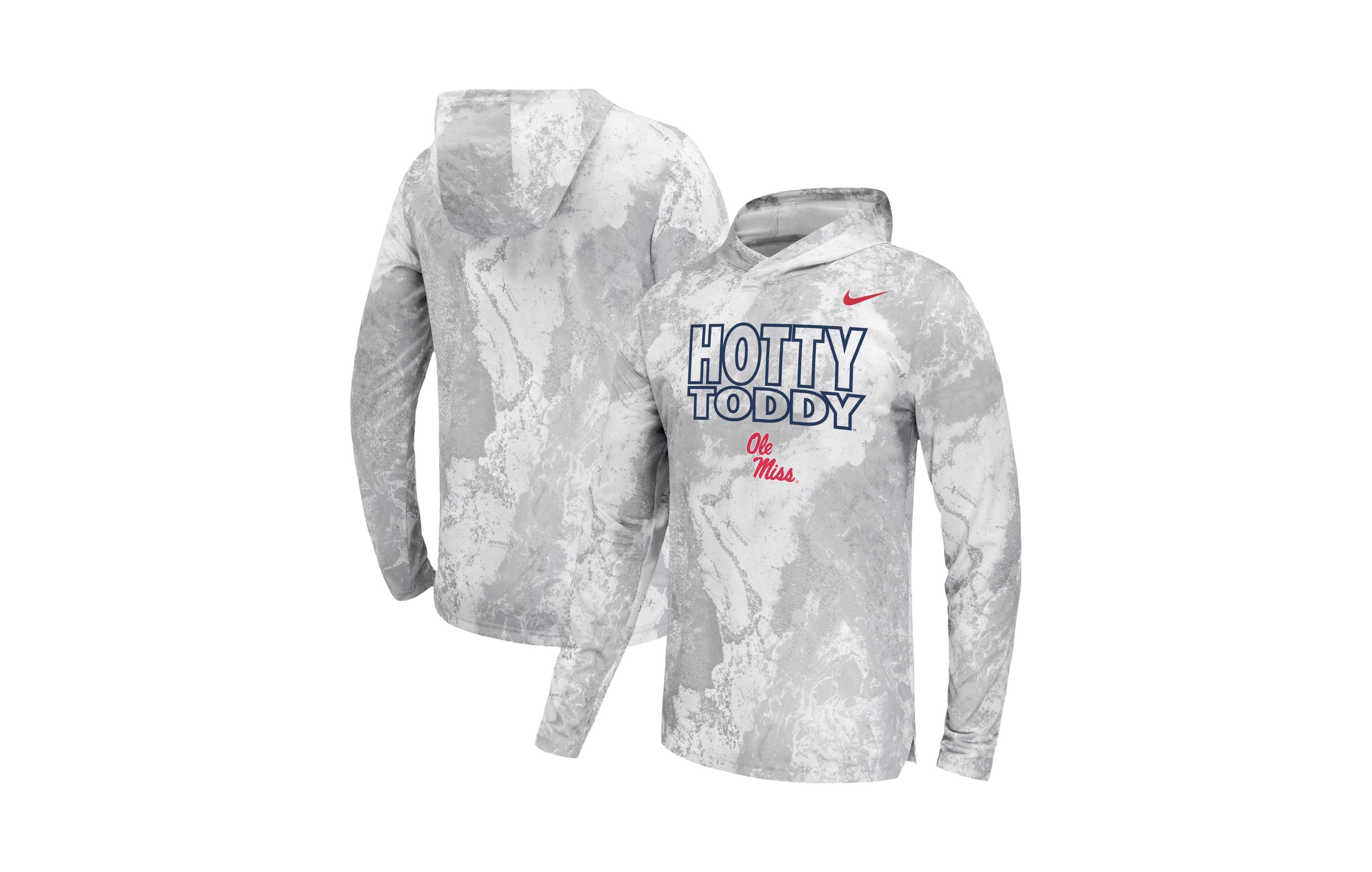 Nike Men's White Ole Miss Rebels x Realtree Dri-fit Hooded Long-Sleeve T-Shirt