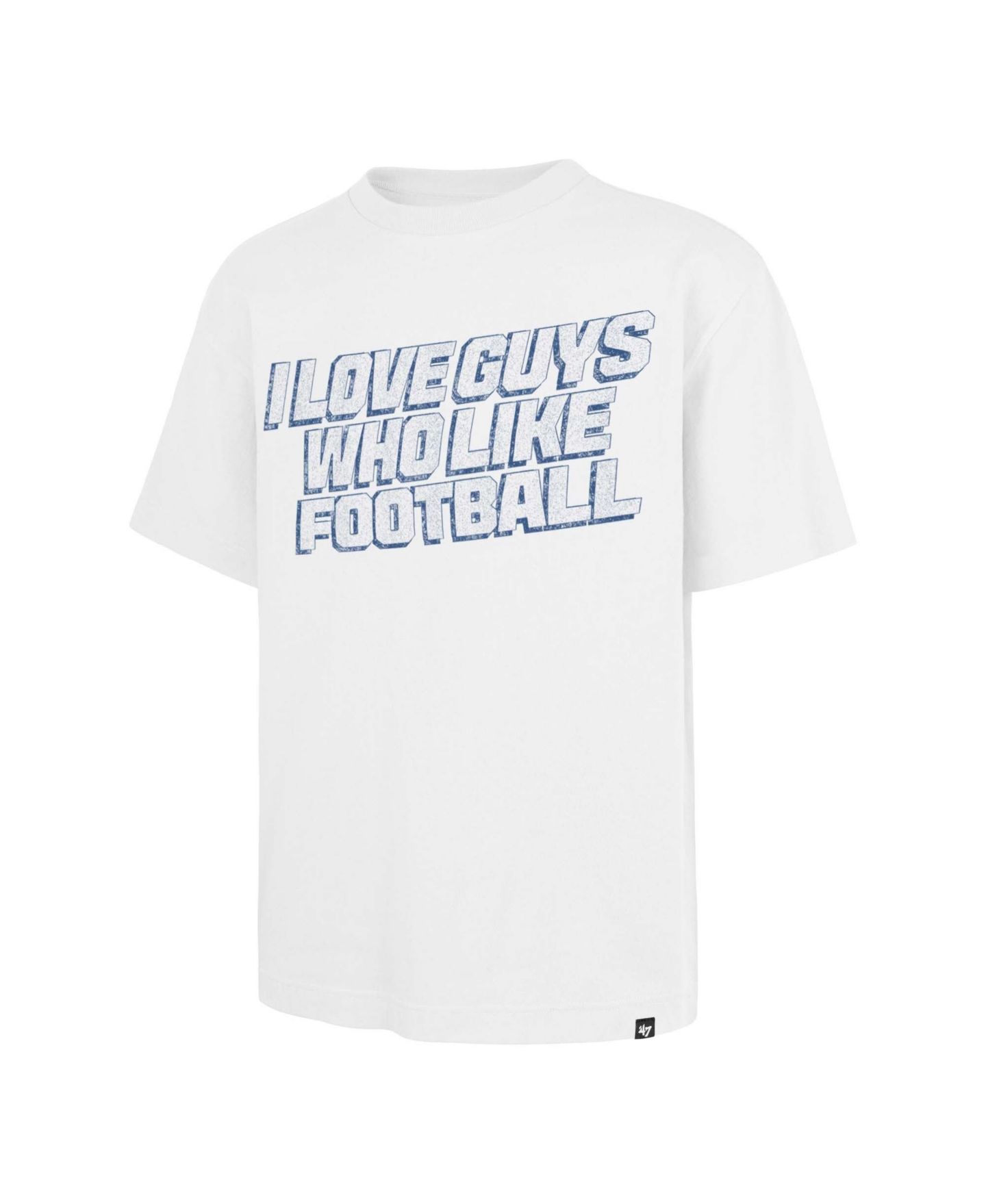 Футболка '47 Brand White Los Angeles Chargers I Love Guys Who Like Football Foundation — фото 2