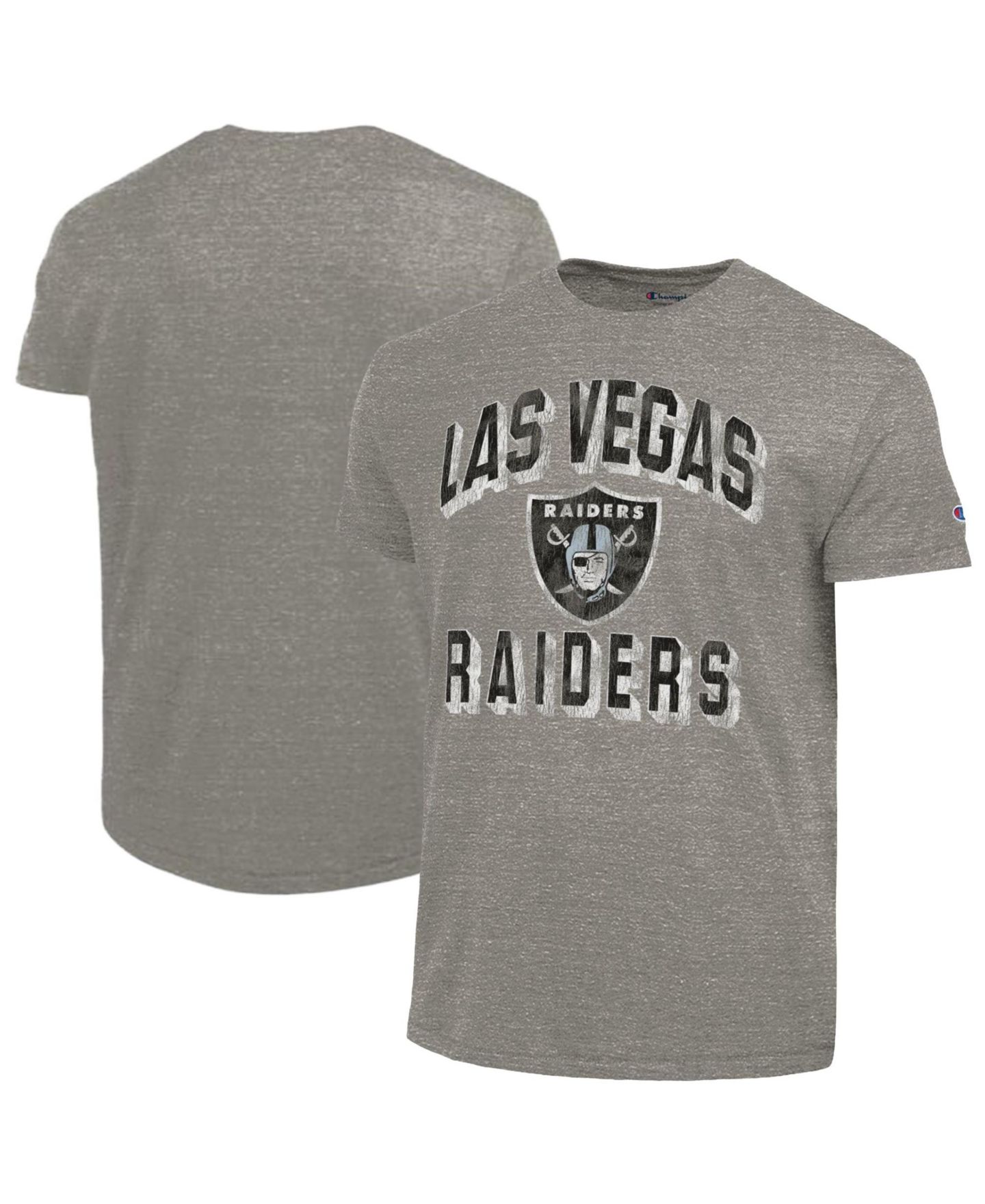 Мужская футболка Champion Charcoal Las Vegas Raiders Ultimate Tri-Blend — фото 1