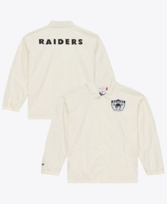 Men's Cream Las Vegas Raiders Retro Roots Coaches Jacket