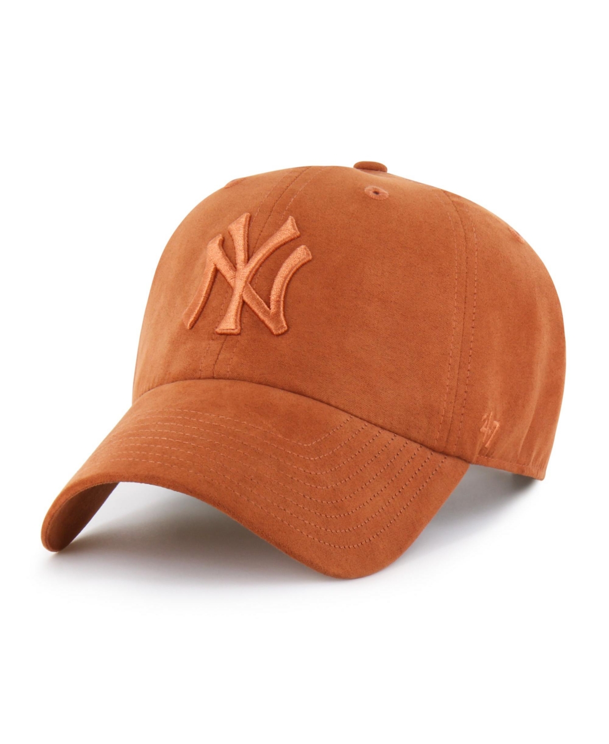 '47 Brand Men's and Women's Orange New York Yankees Fall Feelings Ballpark Suede Clean Up Hat - Orange