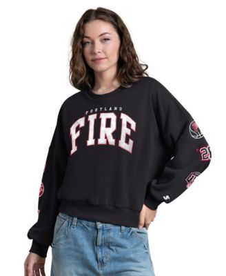 Women's Black Portland Fire Fan Catch Sweatshirt