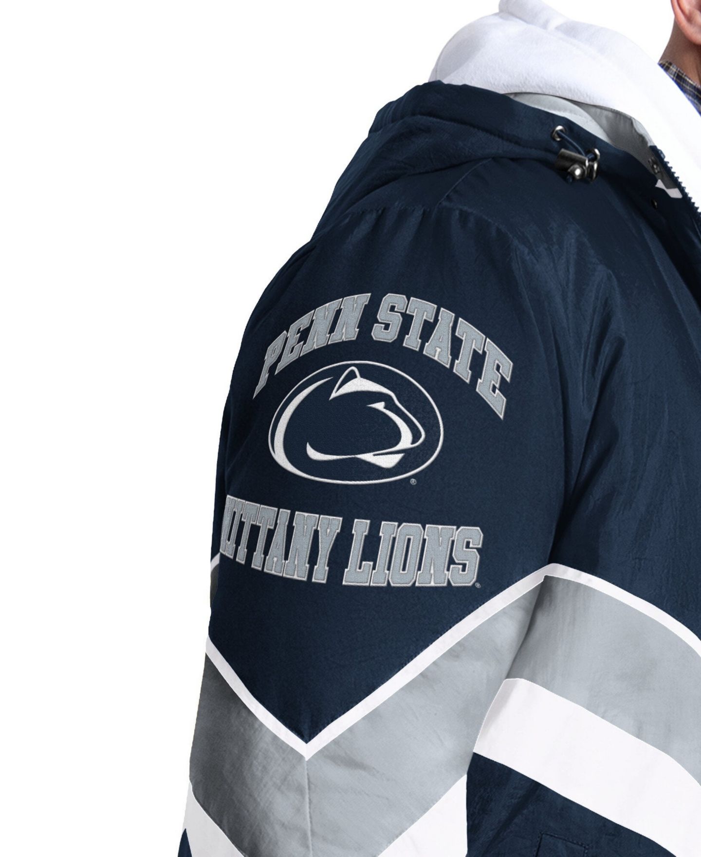 Мужская куртка Starter Navy Penn State Nittany Lions The Chevron Full-Zip Hooded — фото 3