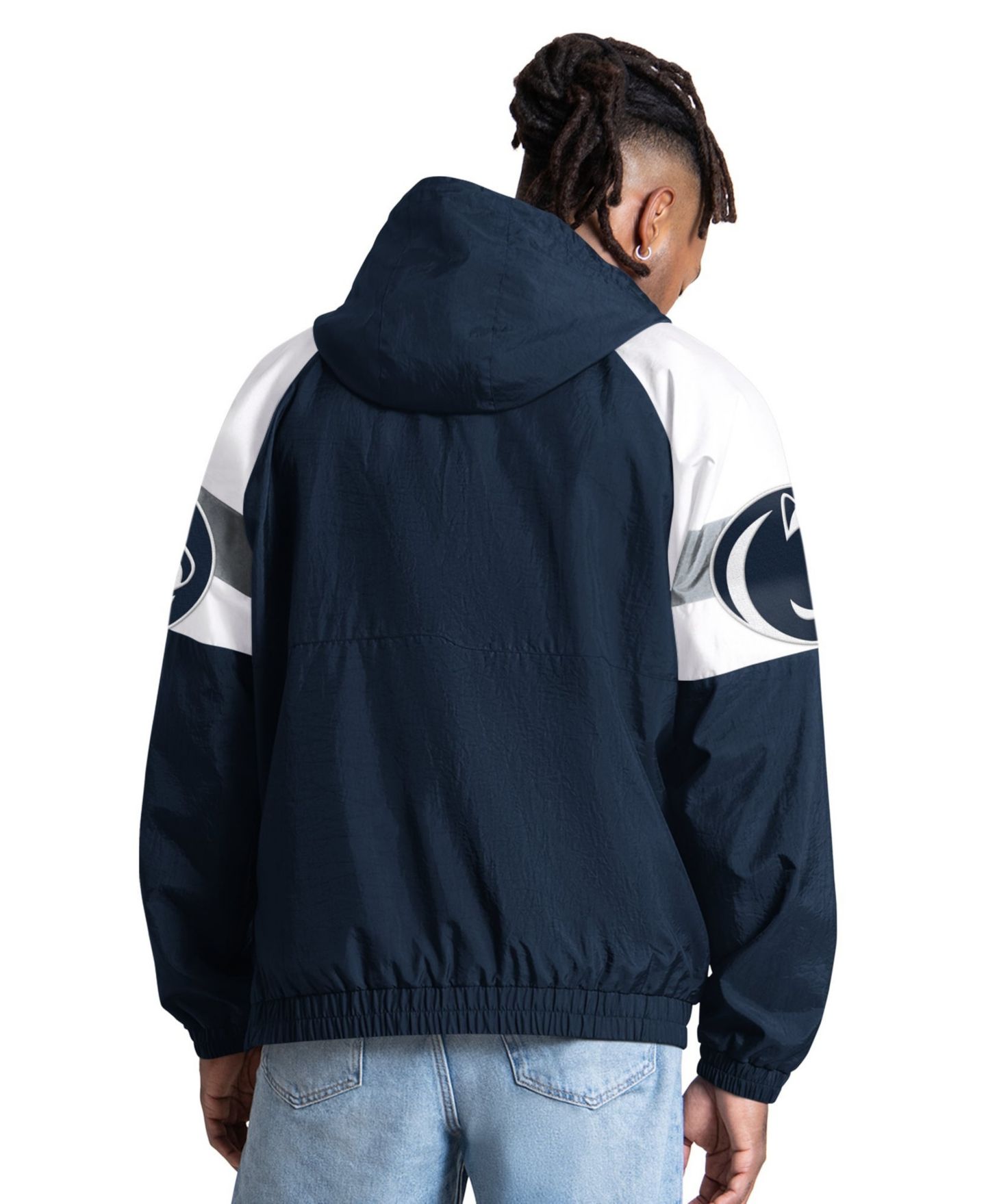 Мужская куртка Starter Navy Penn State Nittany Lions Street Cut Half-Zip — фото 2