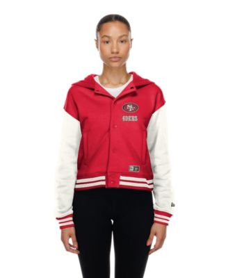 Women's San Francisco 49ers Scarlet Throwback Full-Snap Hooded Jacket