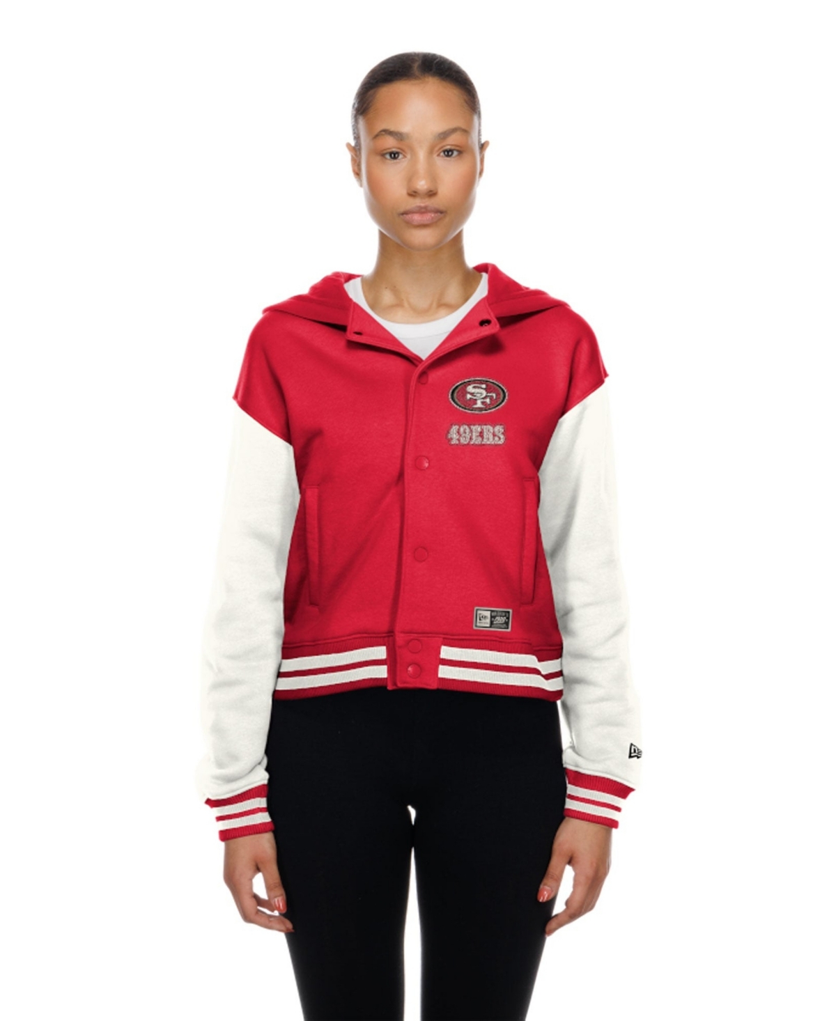 New Era Women's San Francisco 49ers Scarlet Throwback Full-Snap Hooded Jacket - Scarlet