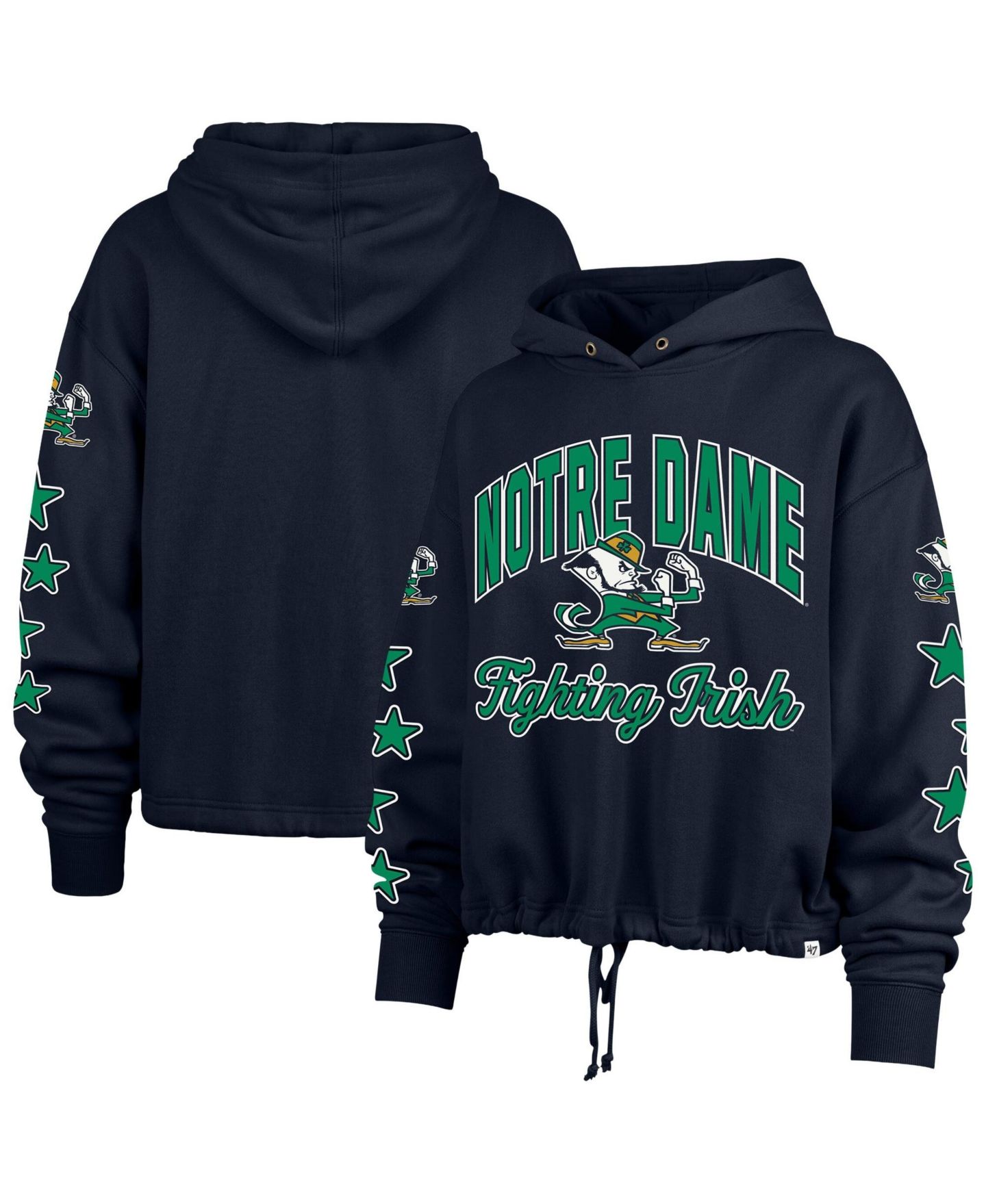 Женское худи '47 Brand Navy Notre Dame Fighting Irish Starry Eyed Venice Pullover — фото 1
