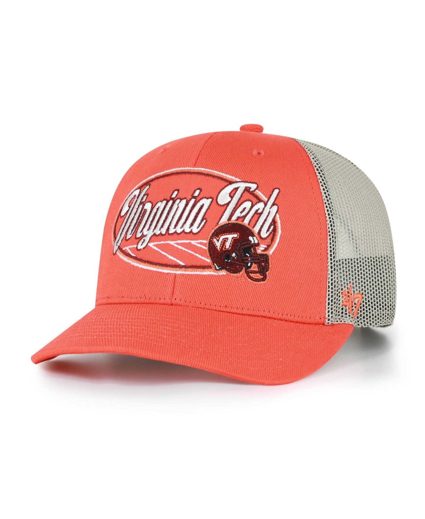 Кепка '47 Brand Orange Virginia Tech Hokies Enfield Adjustable Trucker Hat — фото 1