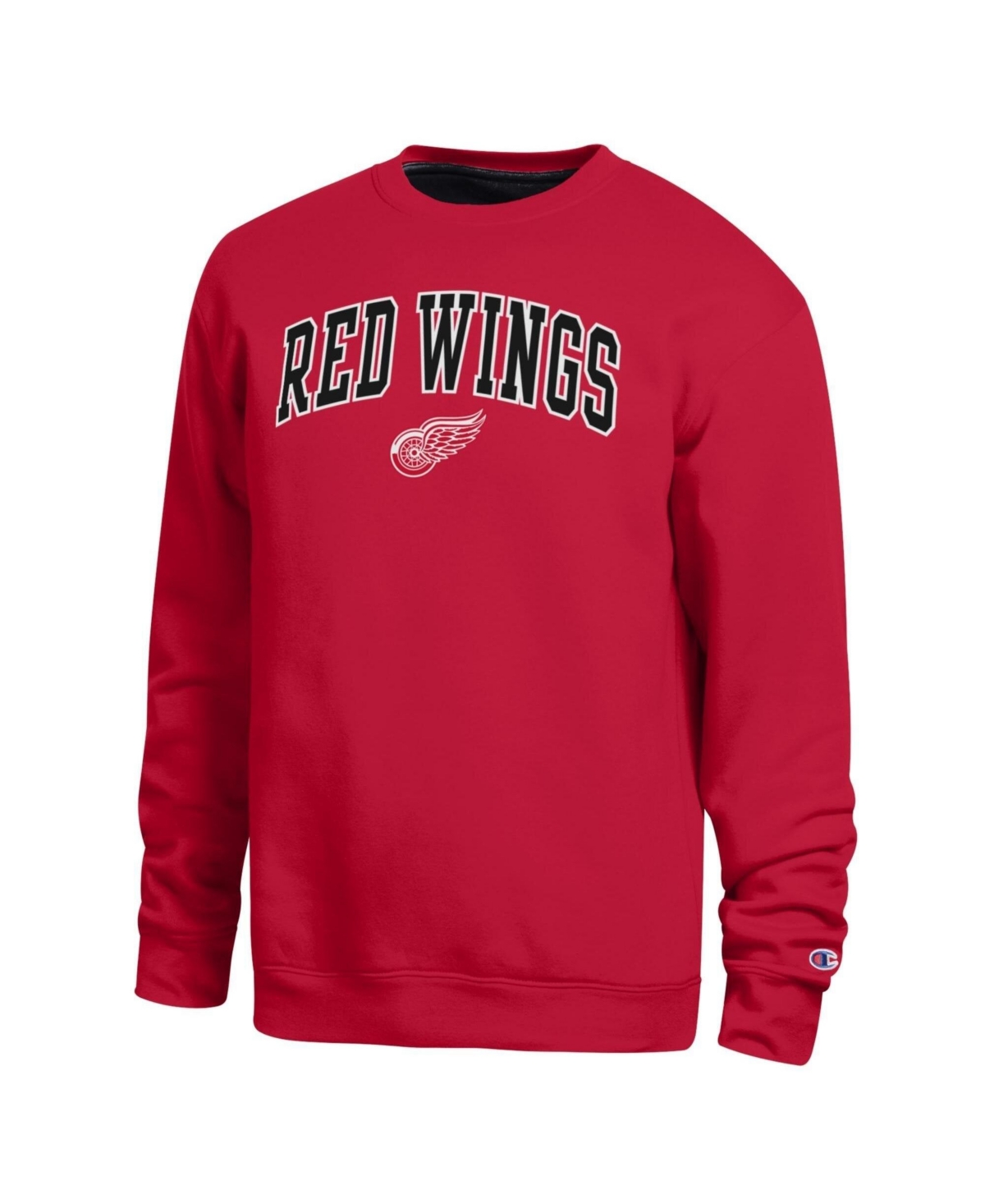 Champion Men's Red Detroit Red Wings Contrast Sweatshirt - Red, Black