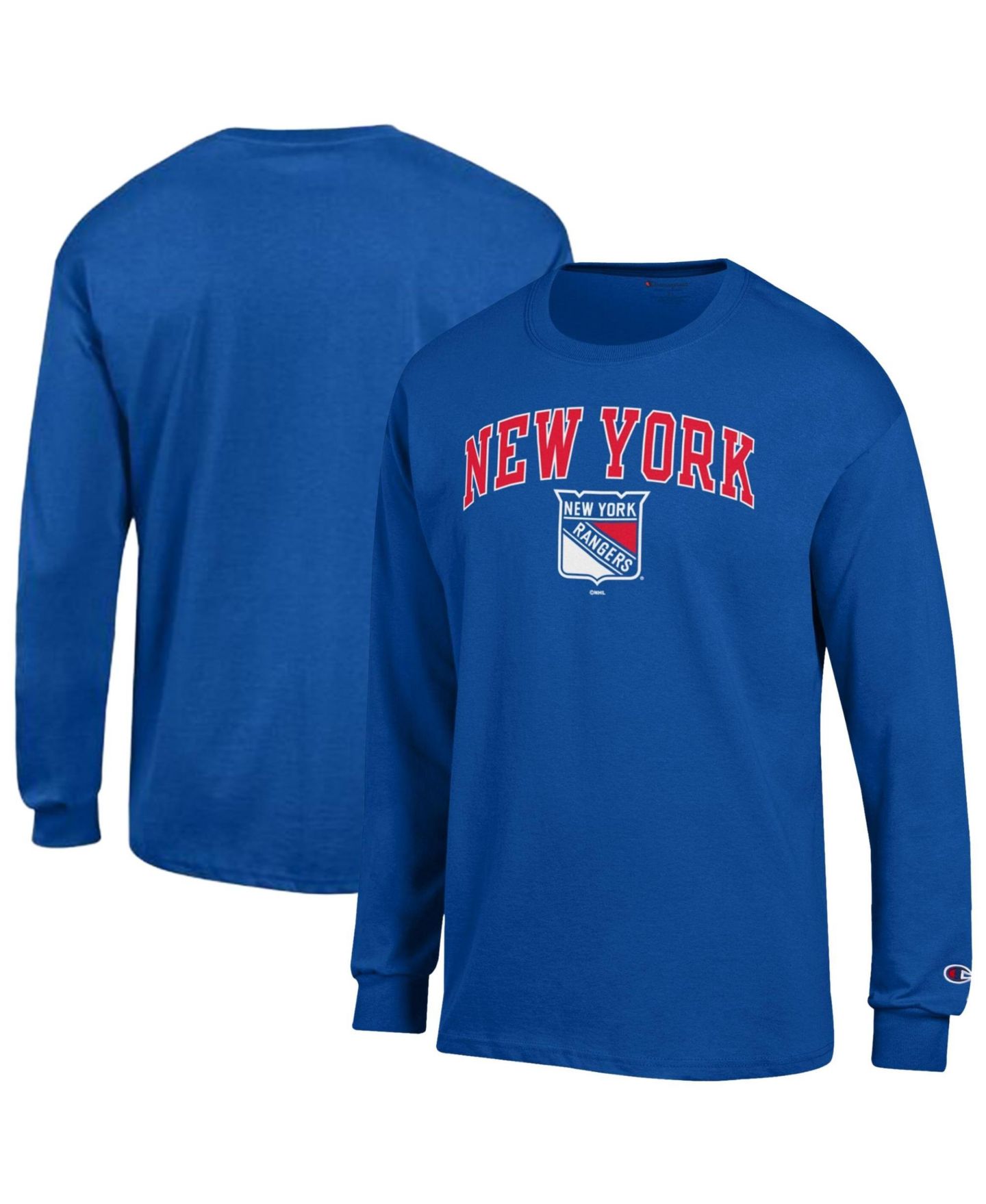 Мужская футболка Champion Blue New York Rangers Long-Sleeve — фото 1