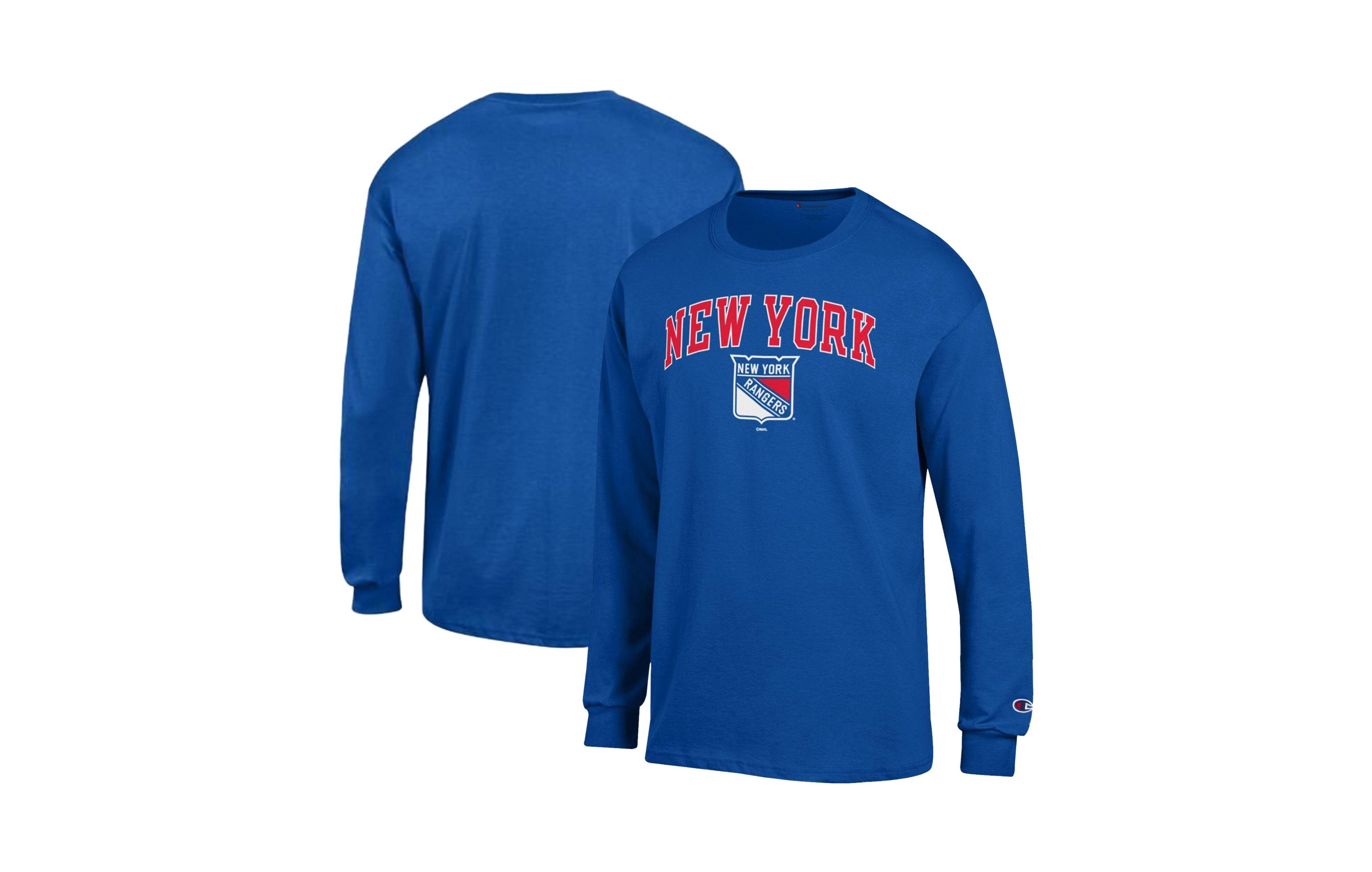 Champion Men's Blue New York Rangers Long-Sleeve T-Shirt