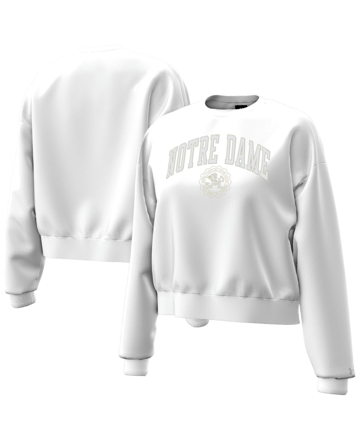 Under Armour Women's White Notre Dame Fighting Irish Icon Fleece Sweatshirt - White