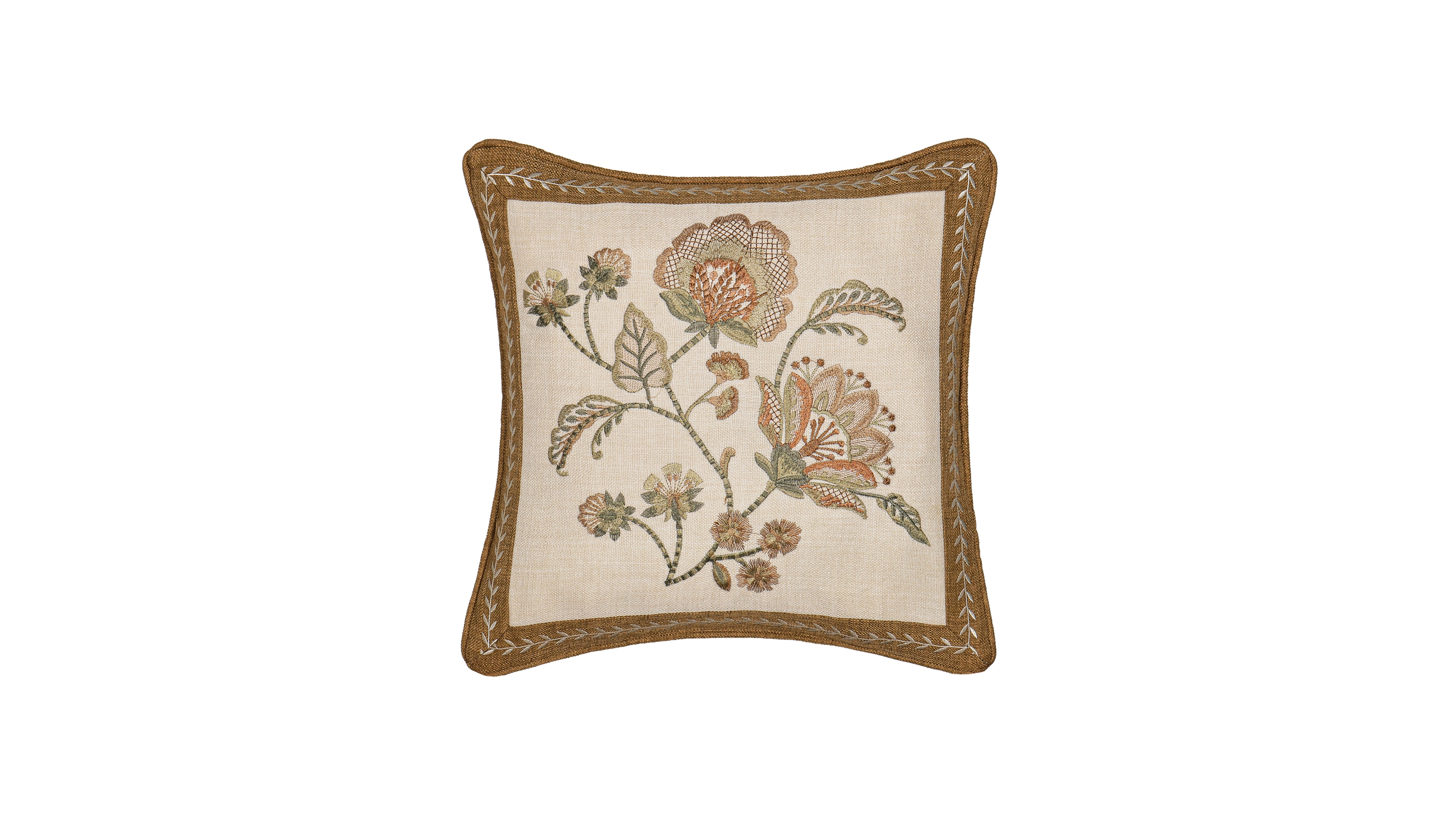 J Queen New York Garden Grove Square Embellished Decorative Pillow, 18" x 18"