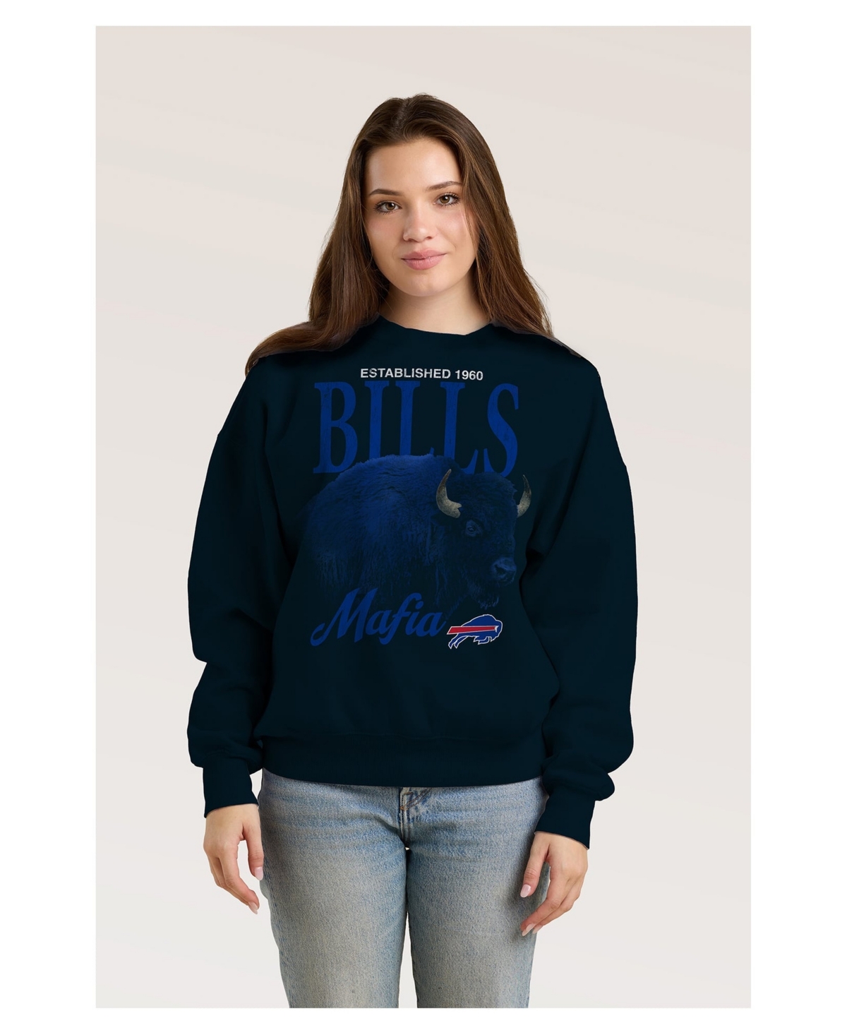 Spirit Jersey Women's Navy Buffalo Bills Mafia Fleece Sweatshirt - Navy