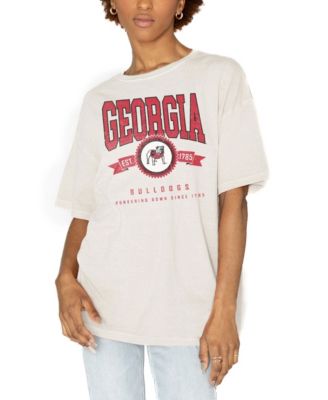 Women's White Georgia Bulldogs Get Goin' Oversized T-Shirt