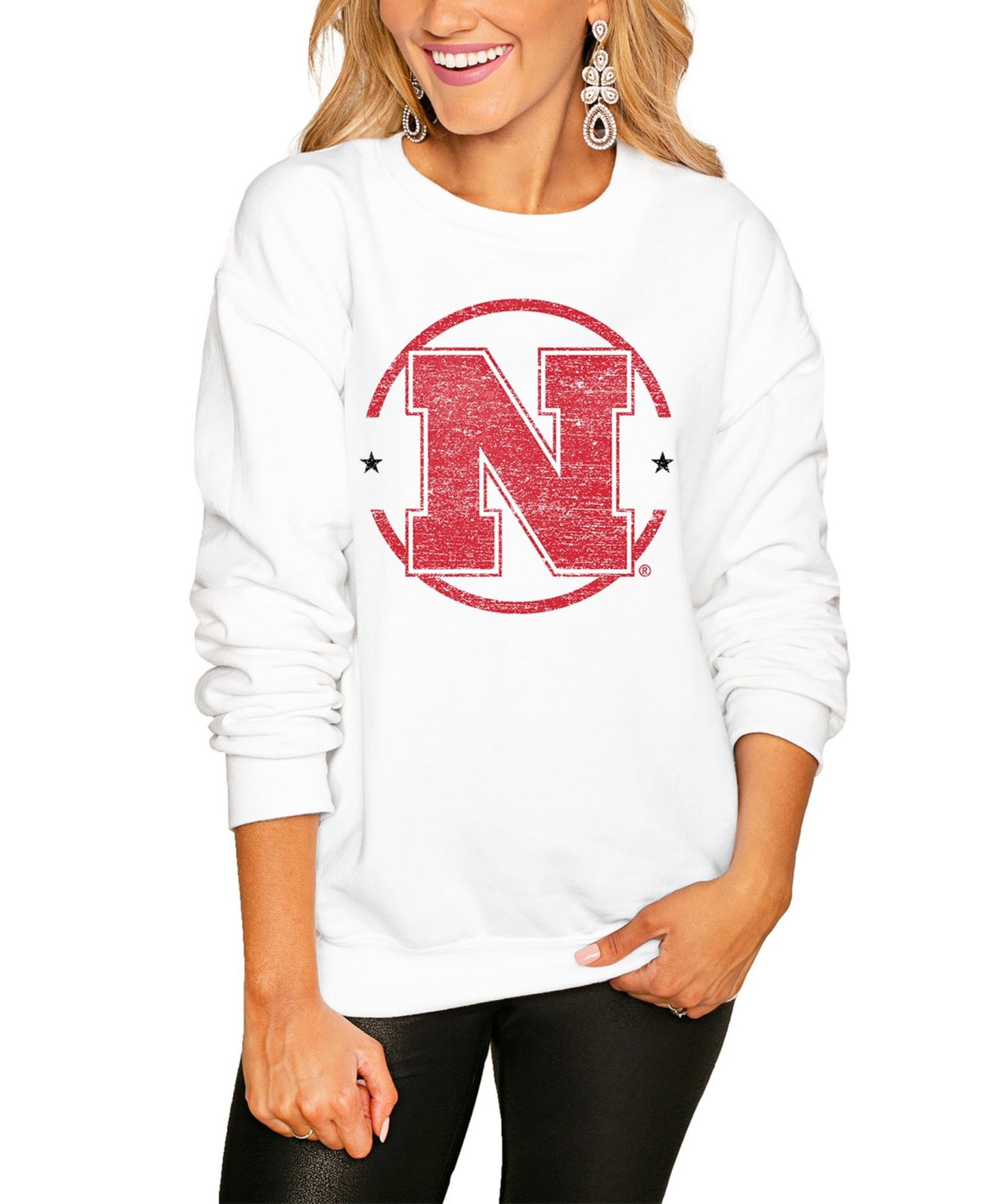 Женская толстовка Gameday Couture White Nebraska Huskers End Zone Oversized — фото 1