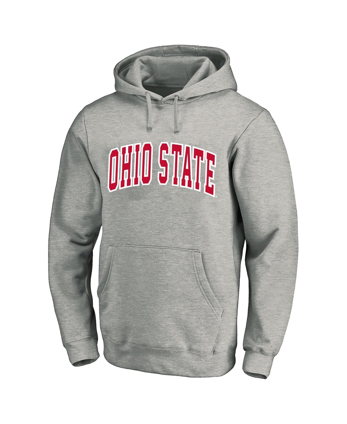 Champion Men's Heather Gray Ohio State Buckeyes Arch Over Tackle Twill Hoodie - Heather Gray