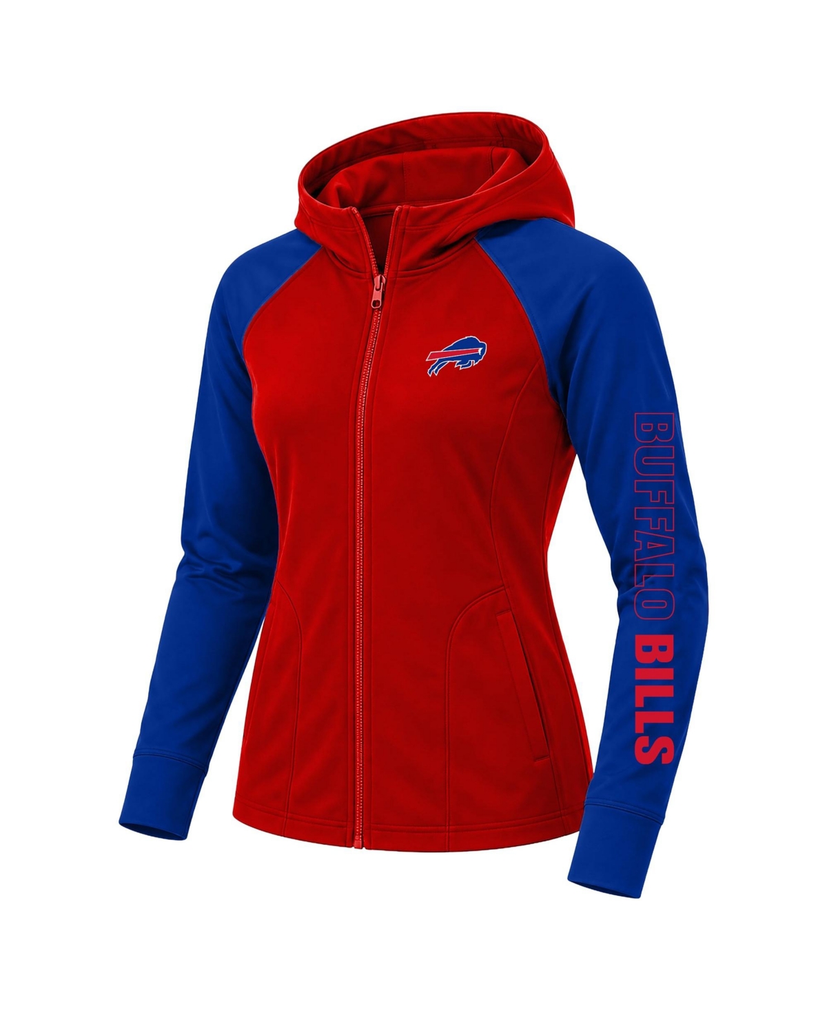 Fanatics Women's Red/Royal Buffalo Bills Plus Size Cornerback Blitz Full-Zip Hoodie - Red, Royal
