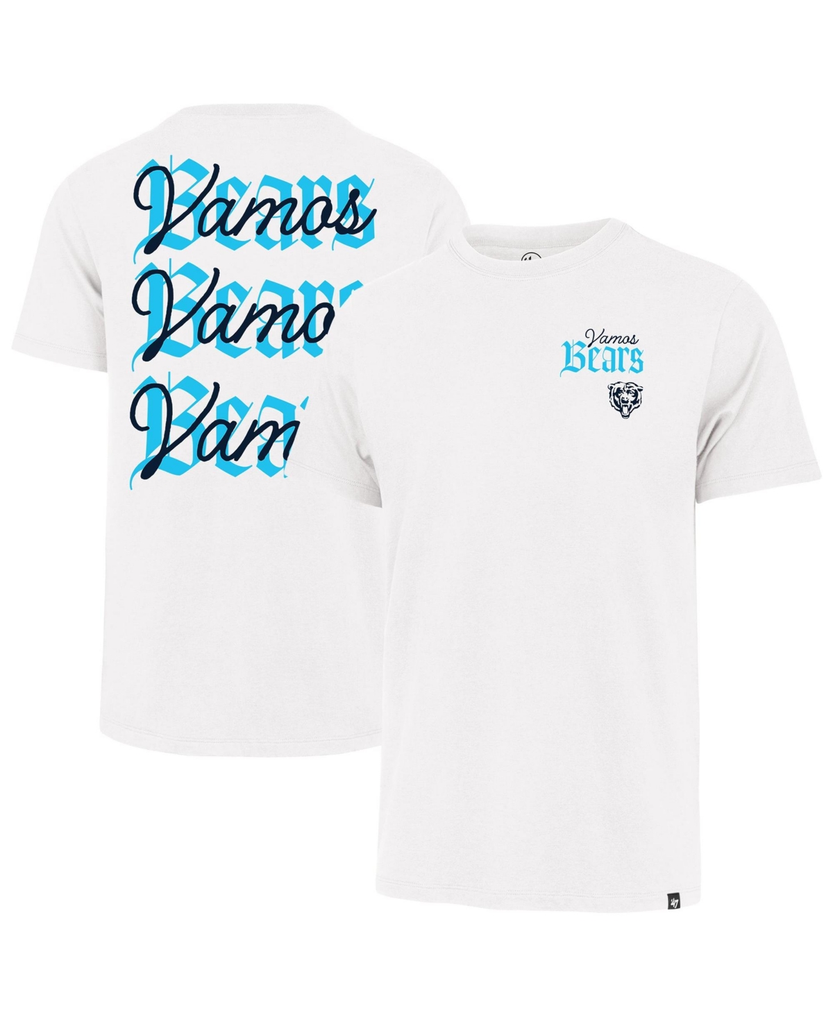 '47 Brand Men's White Chicago Bears Vamos Bears Franklin T-Shirt - White