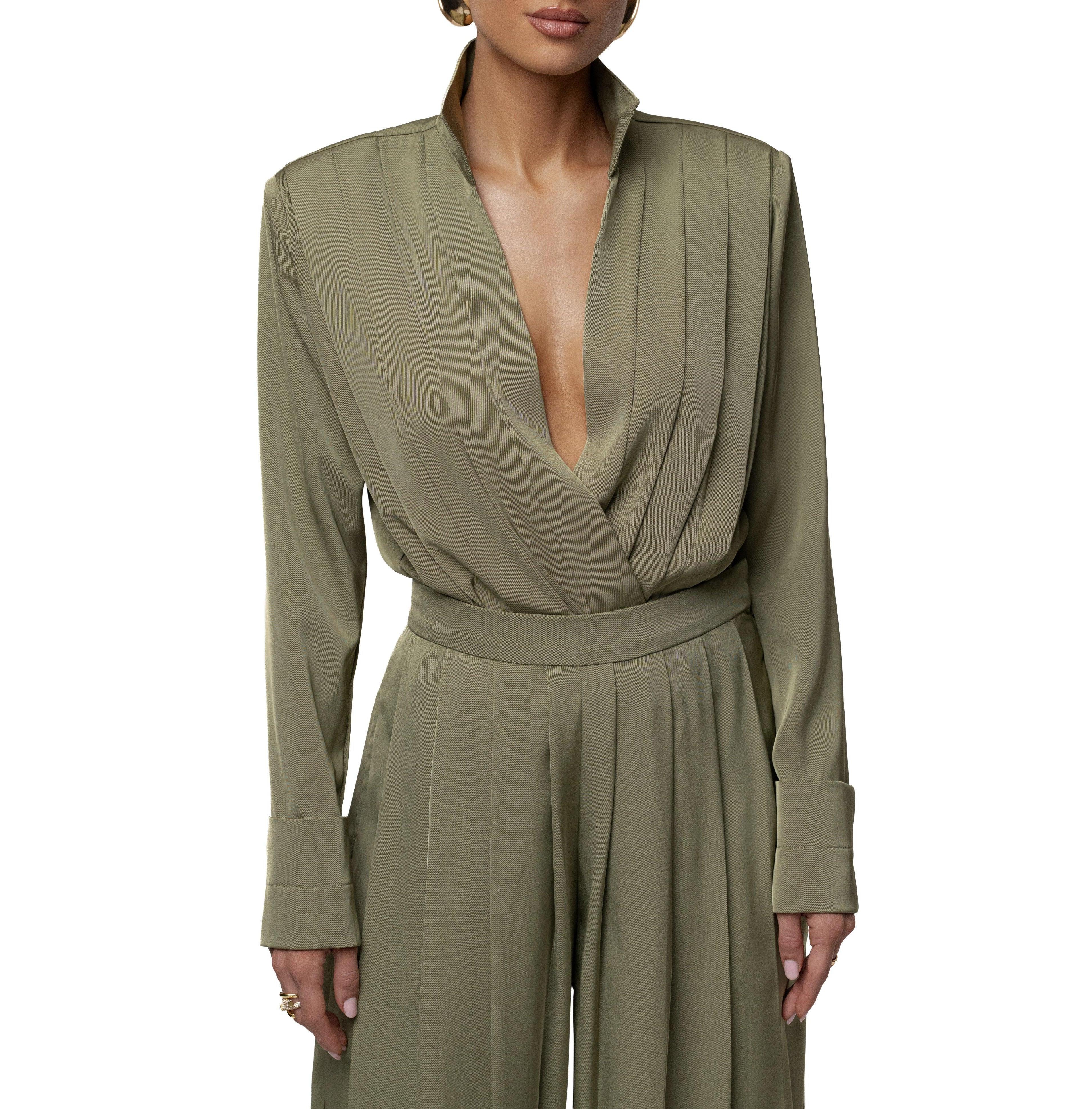 Jluxlabel Women's Visionary Pleated Bodysuit