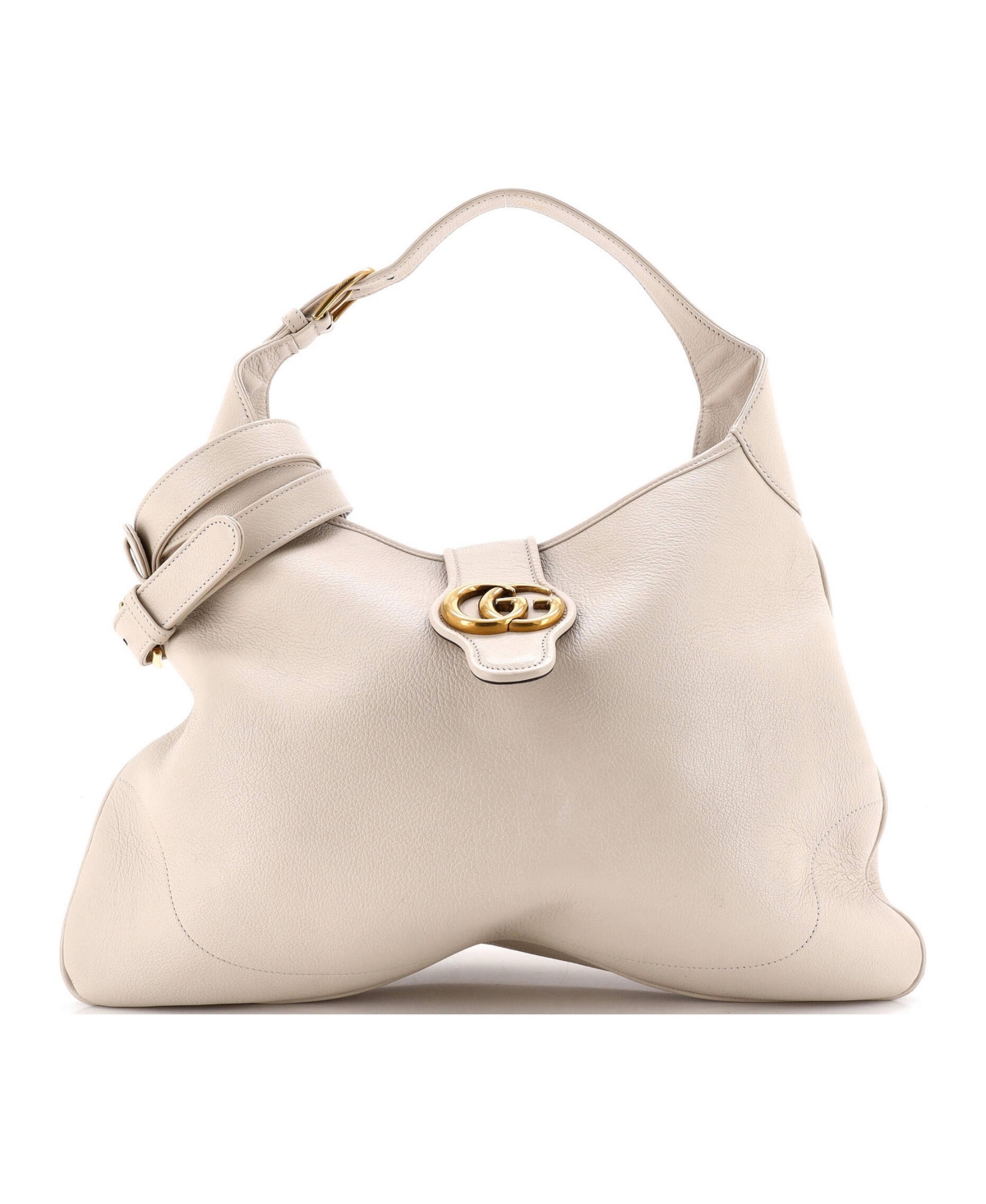 Pre-Owned Gucci Large Aphrodite Shoulder Bag Leather - Natural