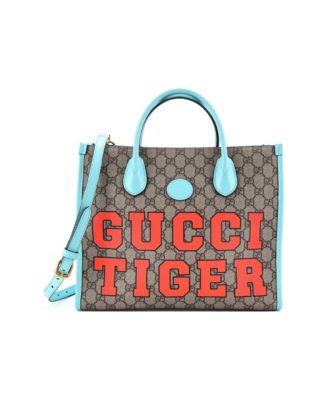 Small Structured Top Handle Open Tote Printed GG Coated Canvas