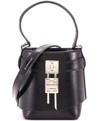 Micro GV Shark Lock Bucket Bag Leather