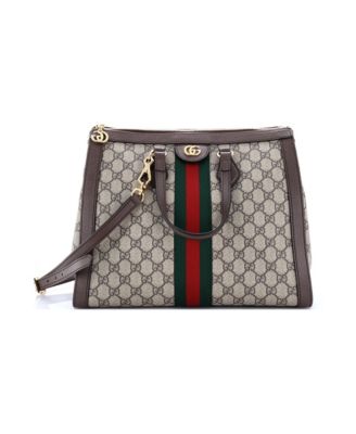 Medium Ophidia Top Handle Tote GG Coated Canvas