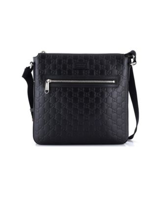 Medium Signature Zip Messenger Bag Guccissima Leather