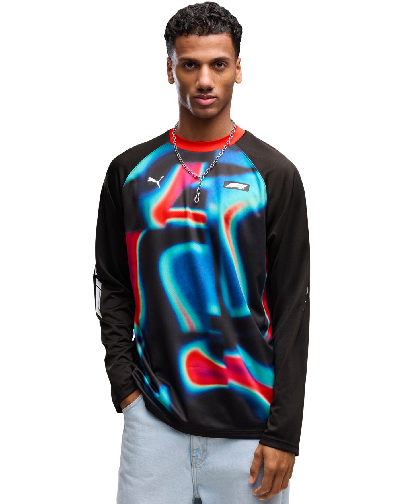 Мужская футболка PUMA F1 Vegas Long-Sleeve, цвет: Красный — фото 1