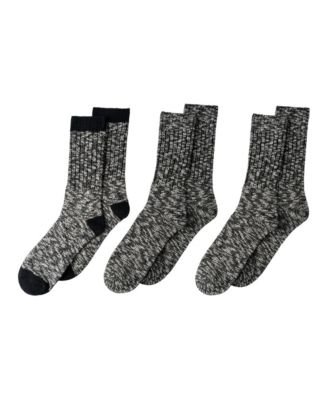 Men's Marled Comfort Rib Boot Socks, 3-Pair Pack