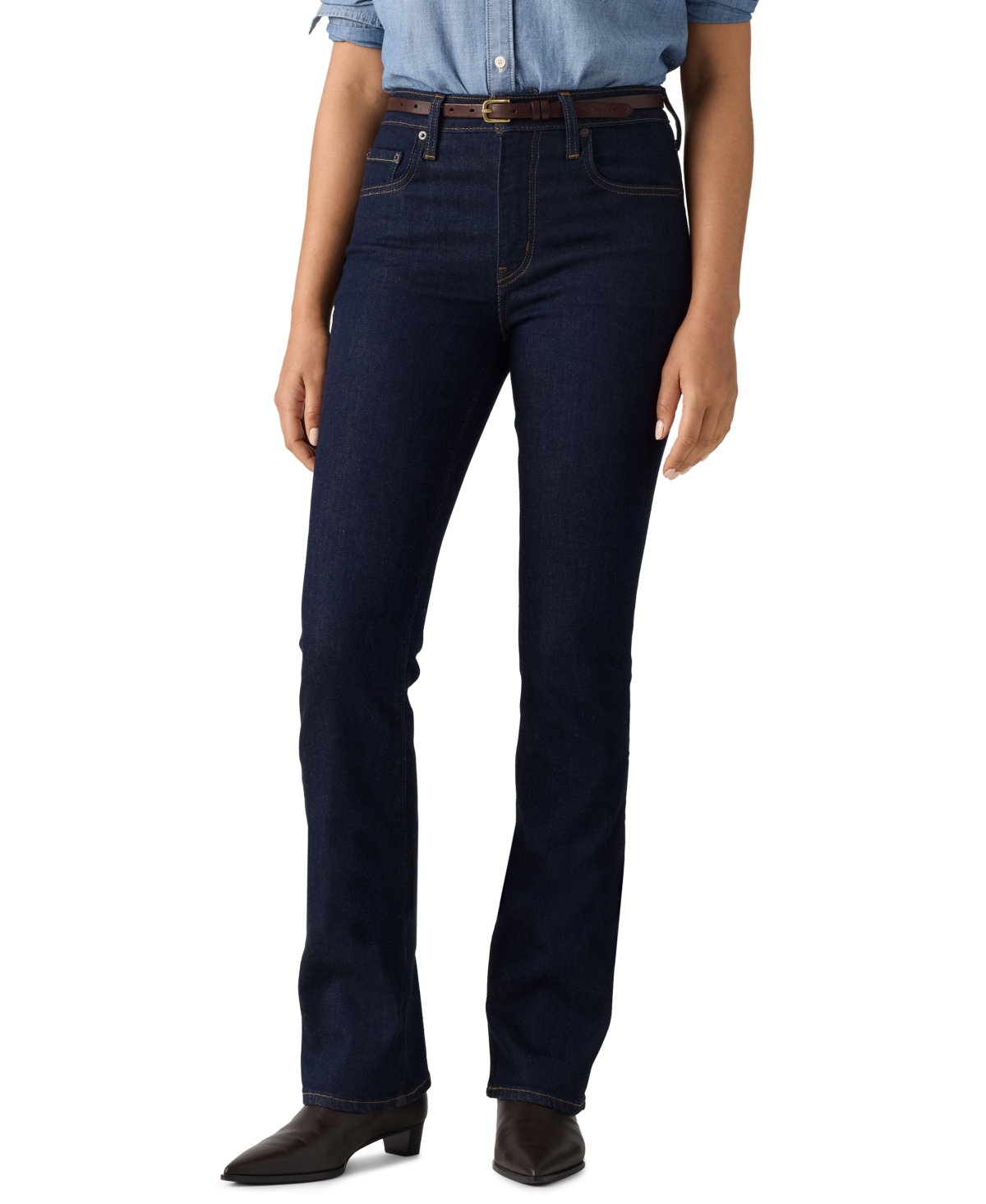 Levi's Women's 725 High Rise Bootcut Stellar Stretch Jeans - True Blue Rinse