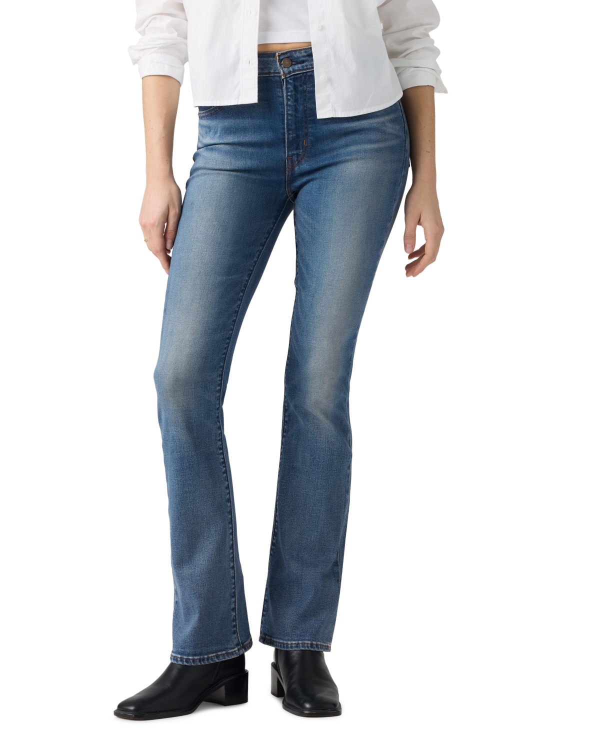 Levi's Women's 725 High Rise Bootcut Stellar Stretch Jeans - Finder Keeper Clean Hem