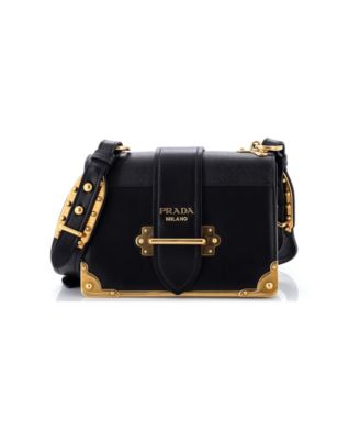 Small Cahier Crossbody Bag Leather and Saffiano Leather