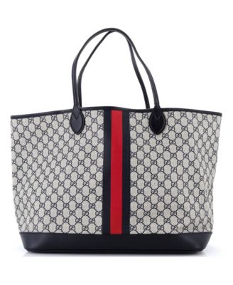 Large Ophidia Open Shopping Tote GG Coated Canvas