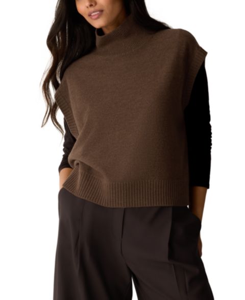 Женский свитер Eileen Fisher Sleeveless Turtleneck Lightweight Wool, цвет: Hazelwood