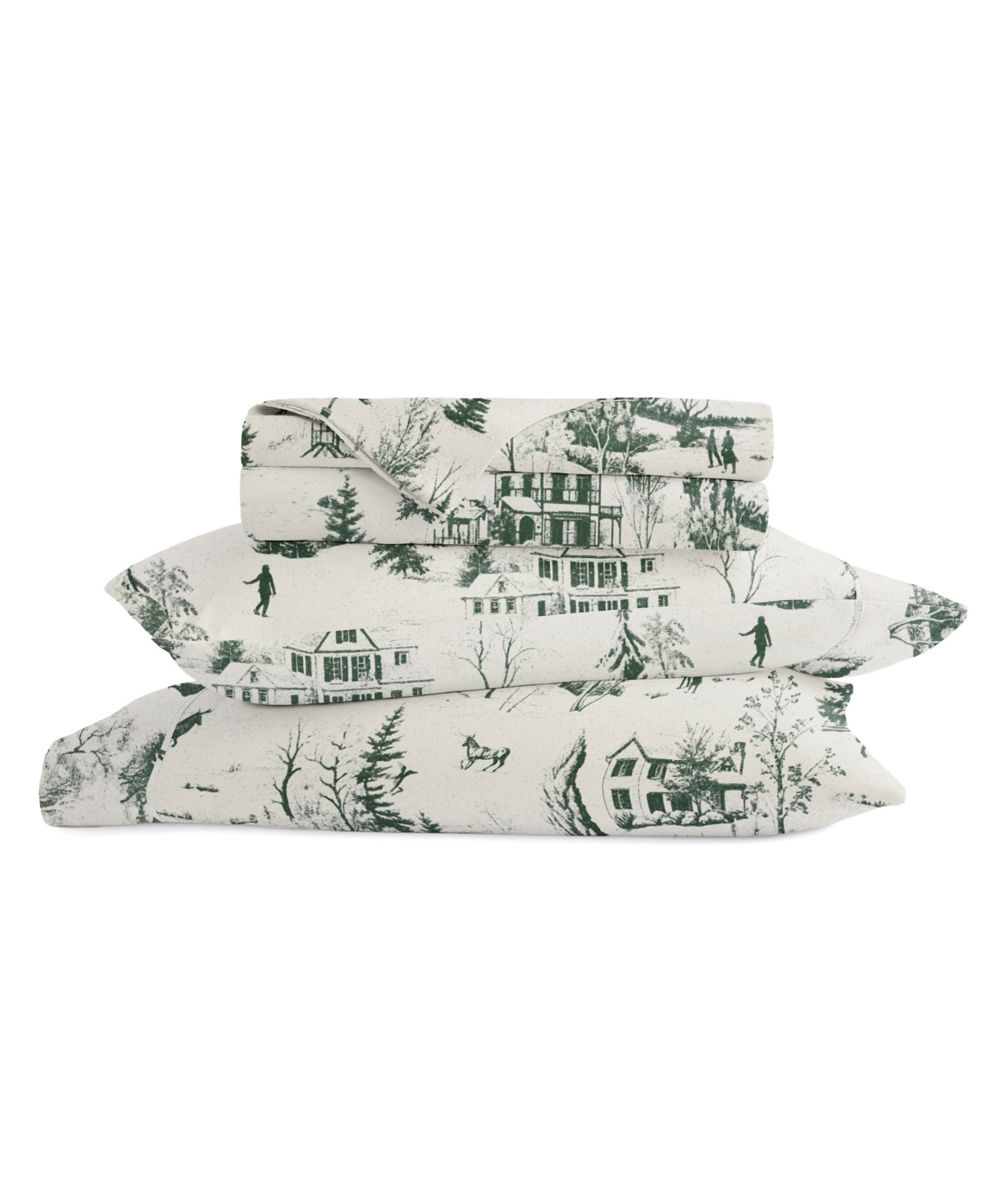 Casual Comfort Christmas Patterns Holiday Sheet Set, One Size, Beige