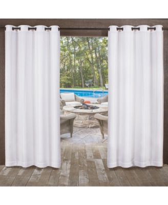 Miami Textured Indoor/Outdoor Light Filtering, Grommet Top Curtain Panels (Set of 2)