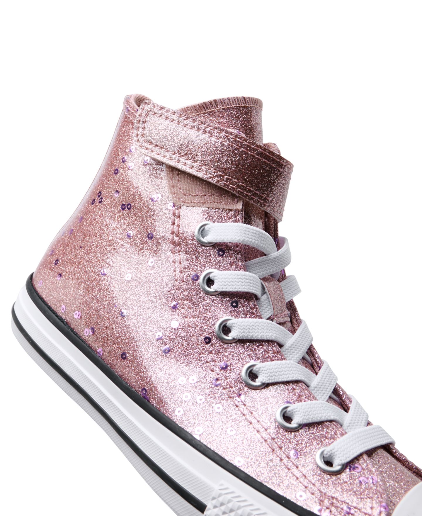Кроссовки Converse Chuck Taylor All Star Glitter & Sequins Easy-On Fastening Strap Lifestyle для девочек, цвет: Розовый / Красный — фото 7