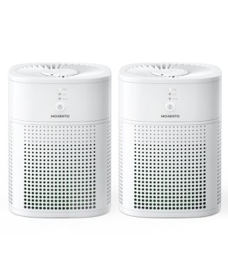 HY1800 HEPA Air Purifiers for Home 2 Pack, Bedroom & Small Room up to 108 Sq. Ft. Each, 24dB Quiet Sleep Mode, White